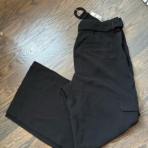 Express Black Wide Leg Pant with Relaxed Fit